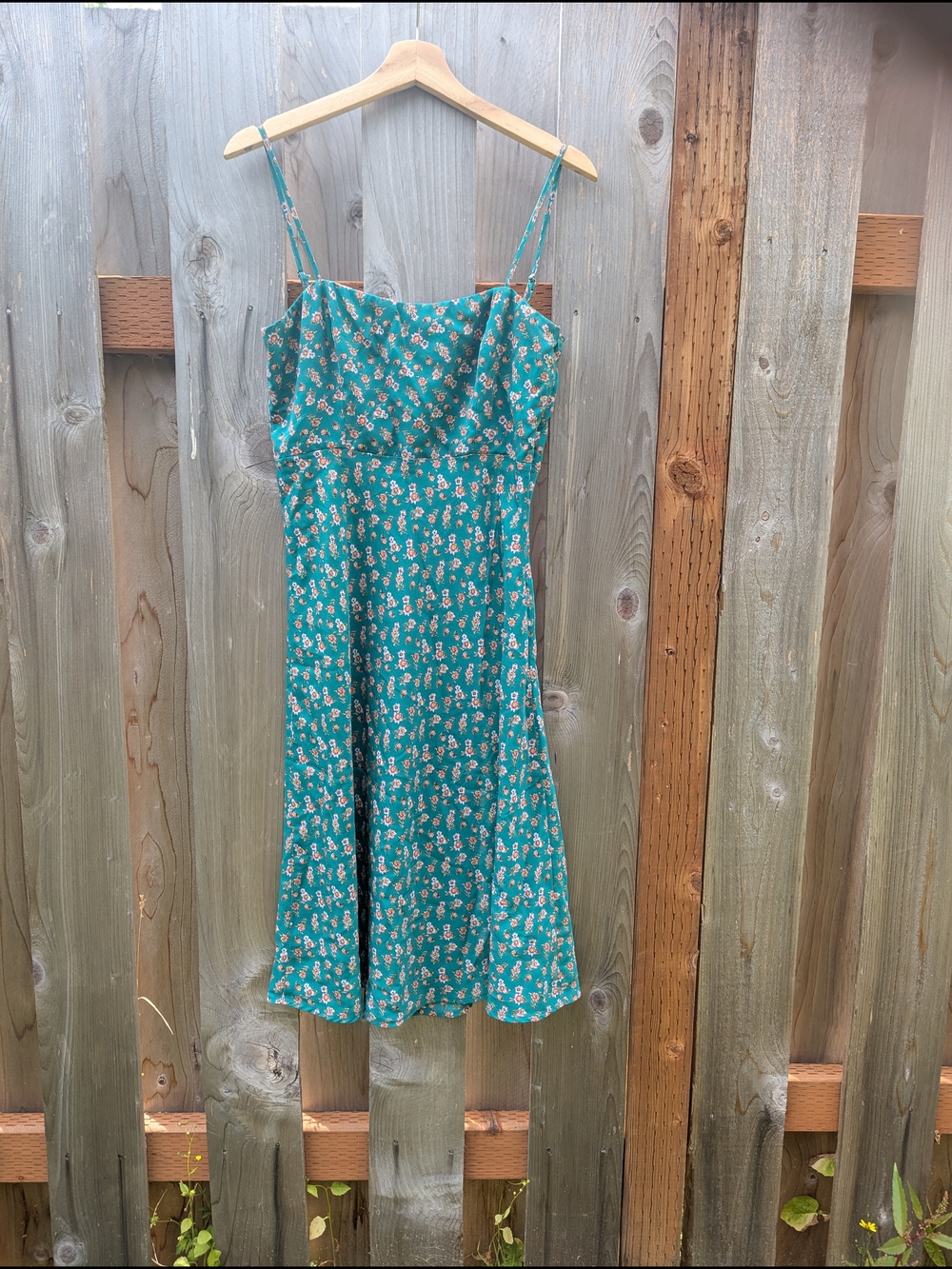 re:named Floral Spaghetti-Strap Midi Dress